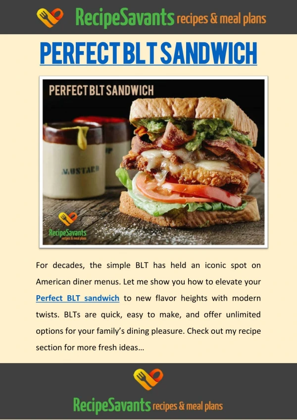 Perfect BLT Sandwich