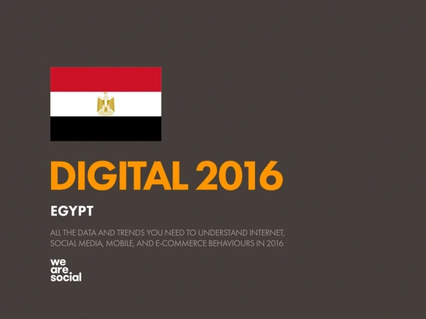 Digital 2016 Egypt (January 2016)