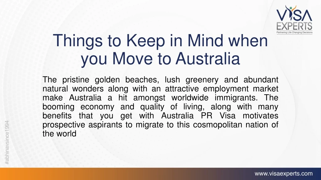 things to keep in mind when you move to australia