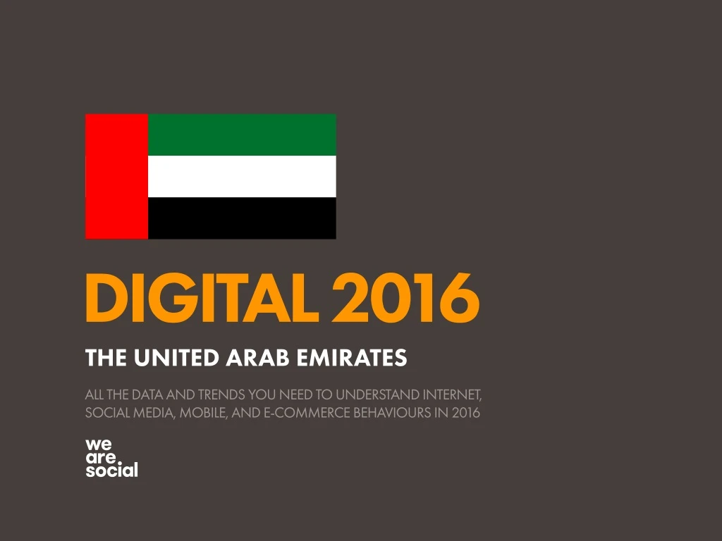 digital 2016 the united arab emirates