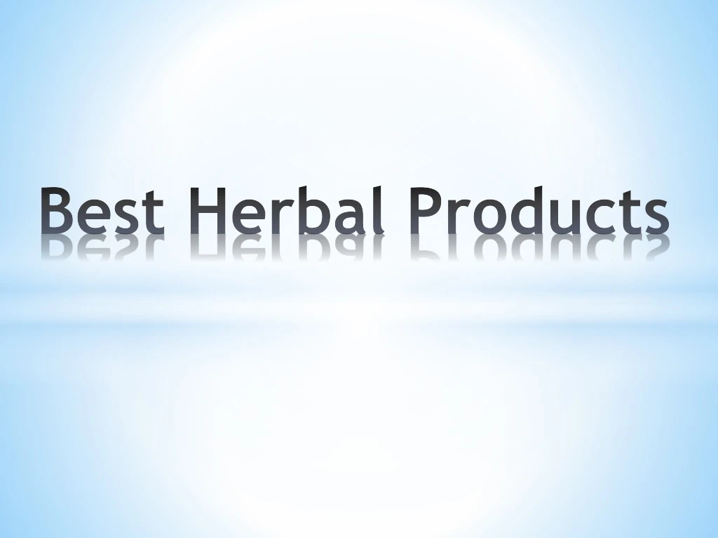 best herbal products