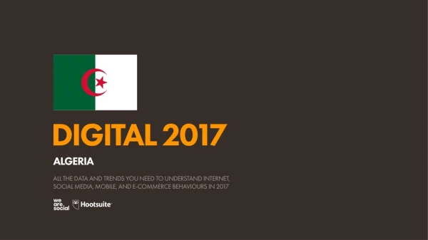 Digital 2017 Algeria (January 2017)