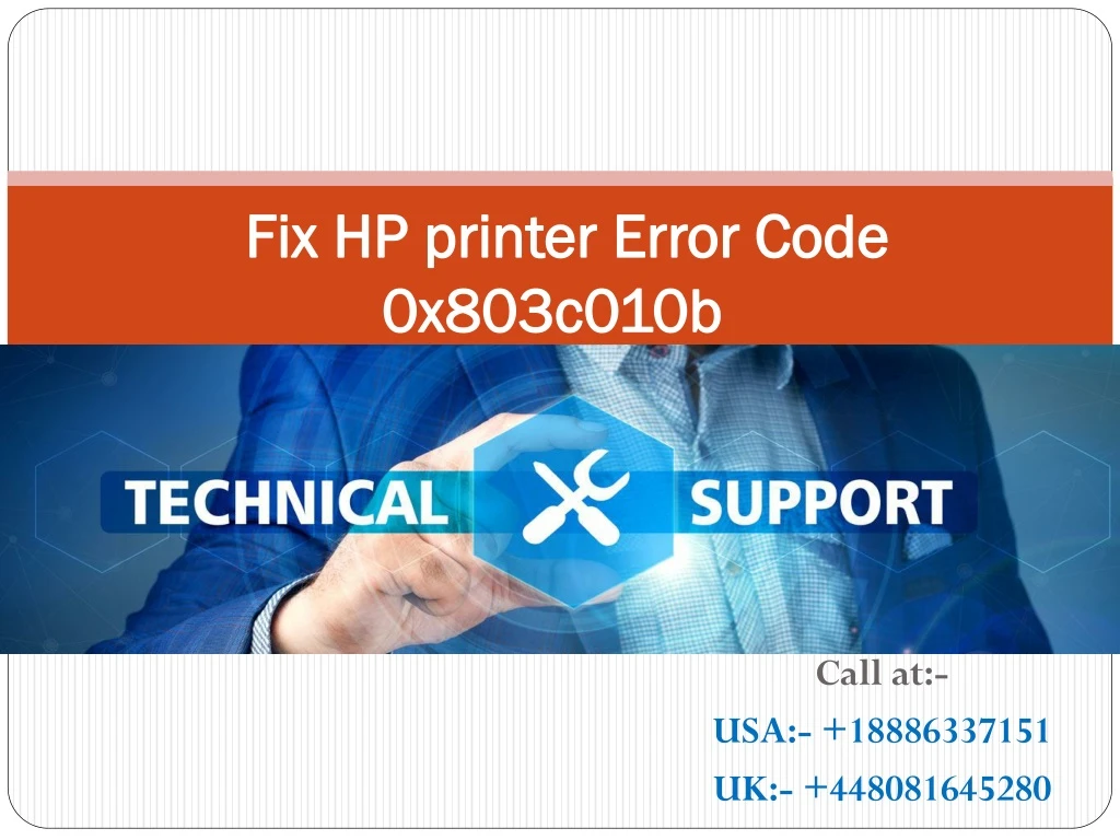 fix hp printer error code 0x803c010b
