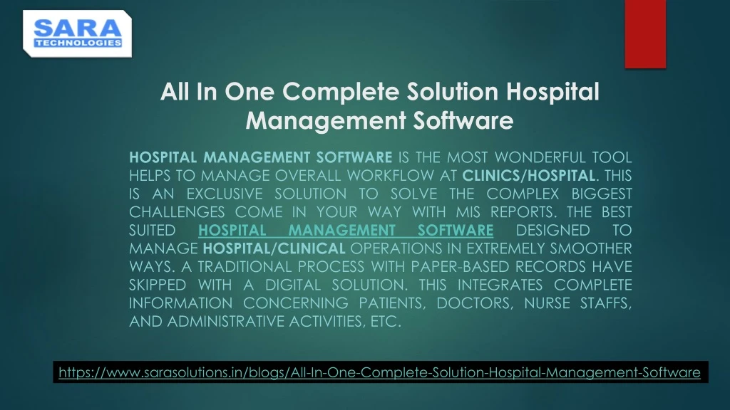 all in one complete solution hospital management software