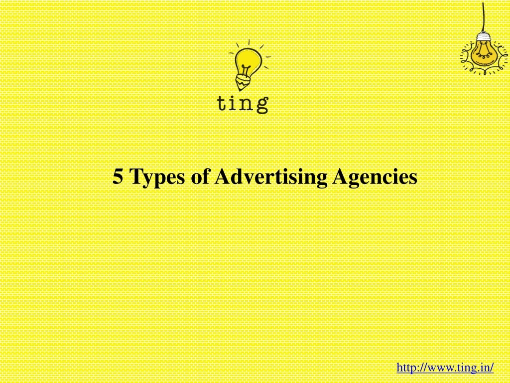 5 types of advertising agencies