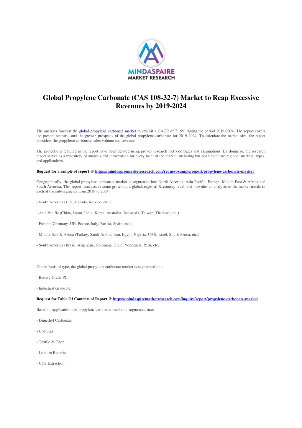 global propylene carbonate cas 108 32 7 market