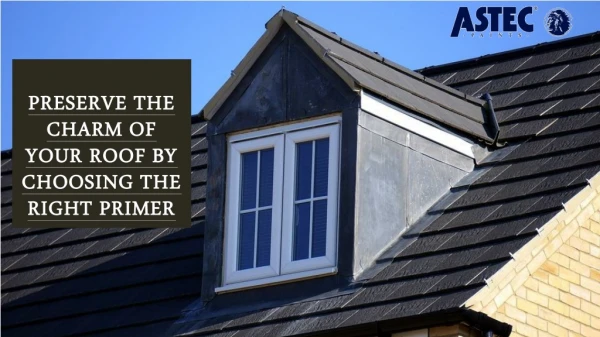 Preserve the Charm of your Roof by Choosing the Right Primer