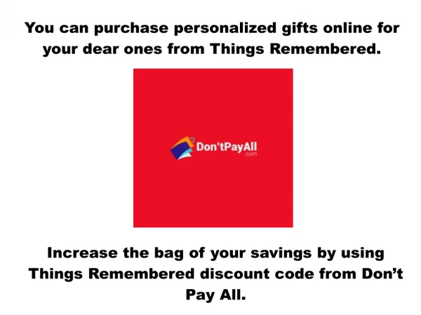 Things Remembered Discount Code for Big Savings