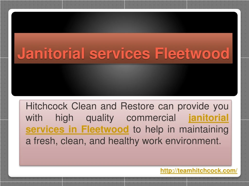 janitorial services fleetwood