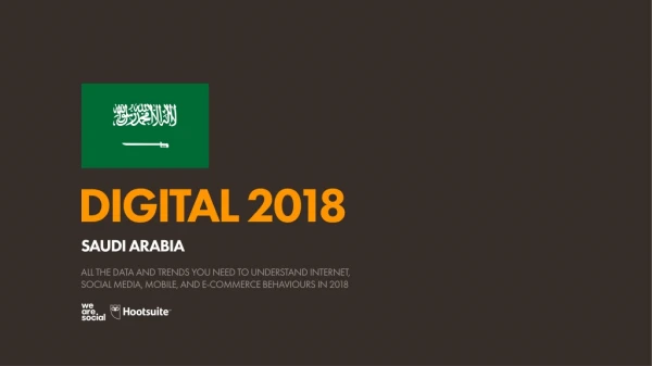 Digital 2018 Saudi Arabia (January 2018)