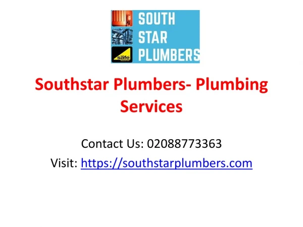 Local Emergency Plumber London - Southstarplumbers