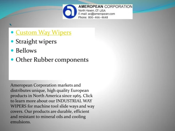 Custom Way Wipers | Ameropean