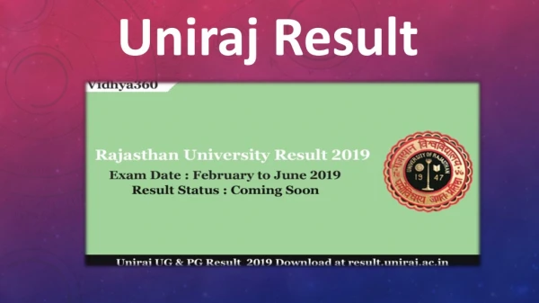 Check Uniraj Result 2019 | Uniraj Result Server | result.uniraj.ac.in Name Wise