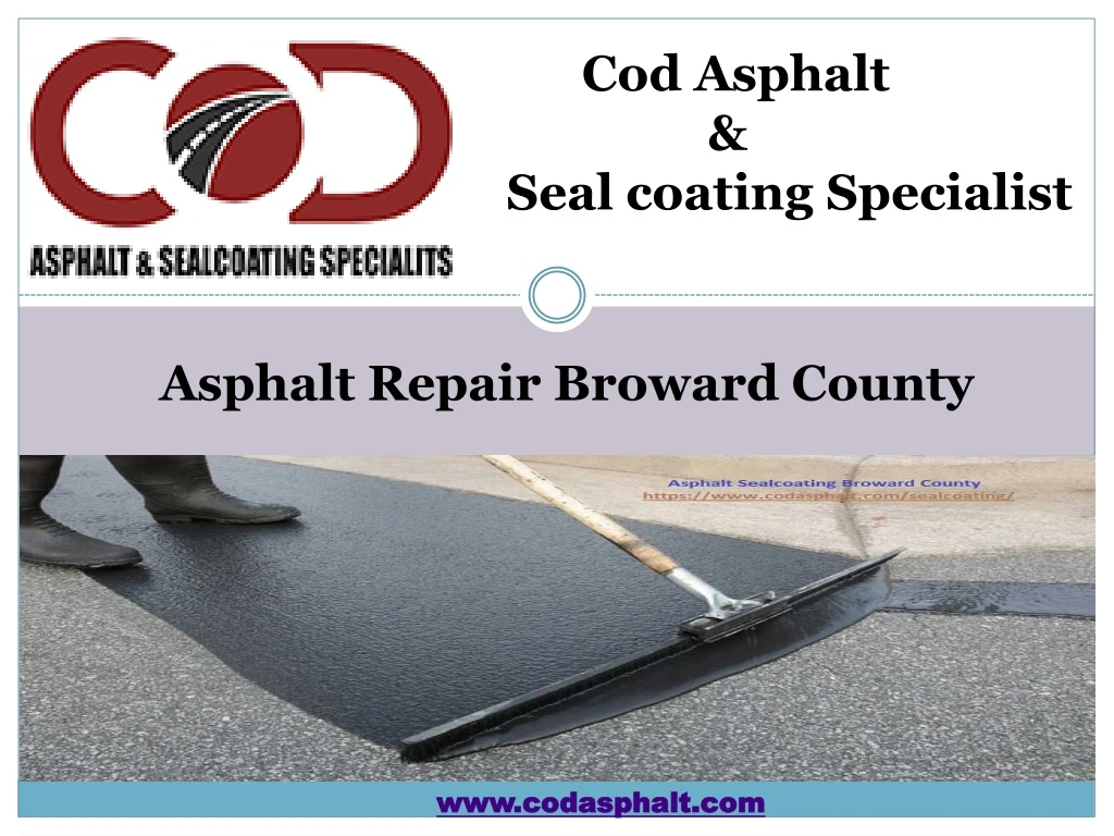 cod asphalt seal coating specialist