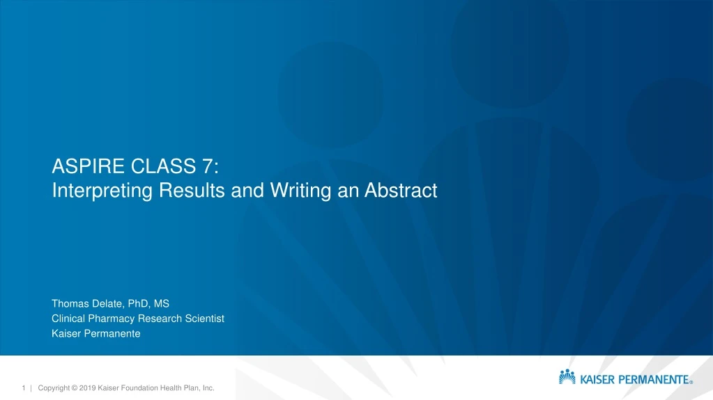 aspire class 7 interpreting results and writing an abstract
