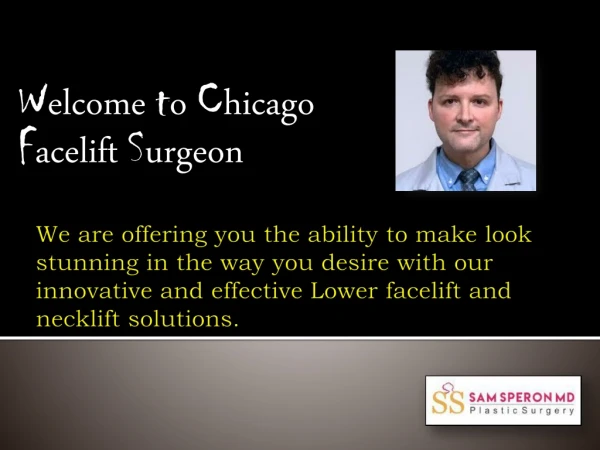 We are offering highly effective lower facelift and necklift surgeries: