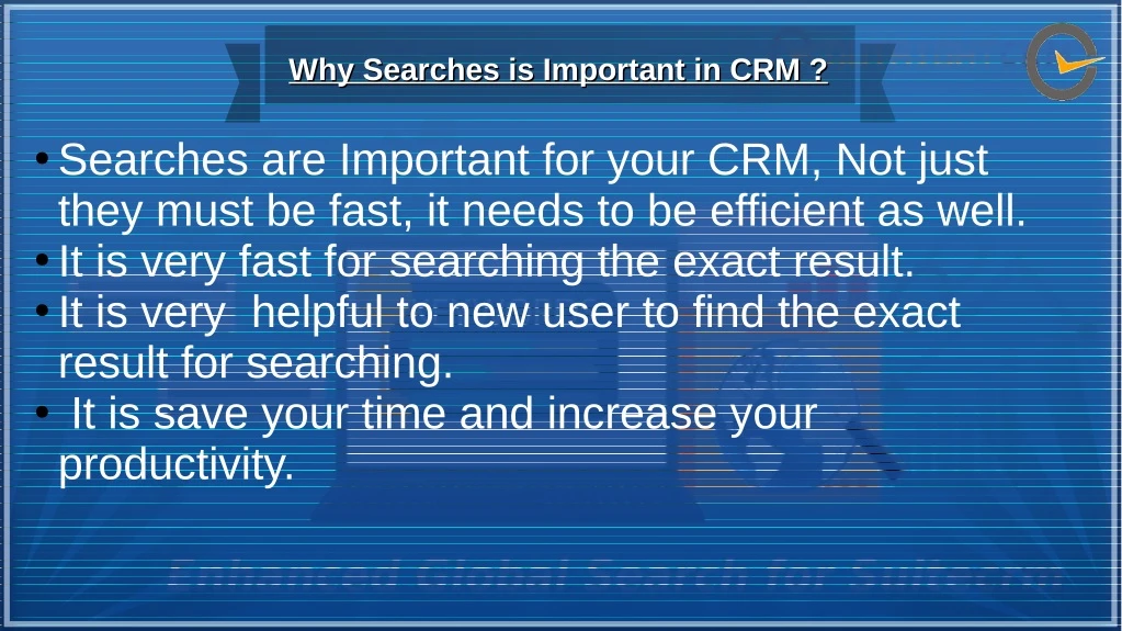 why searches is important in crm
