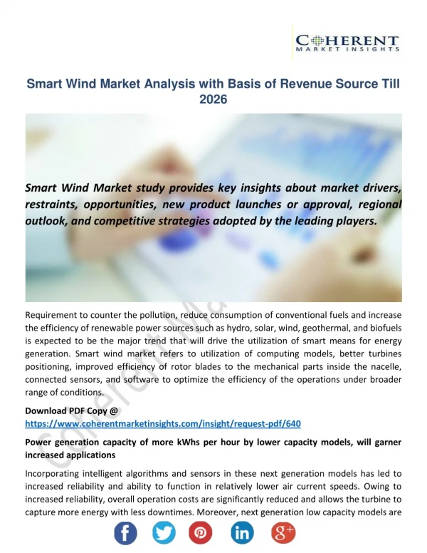 Smart Wind Market Share To 2026 Anticipated By Global Key Players