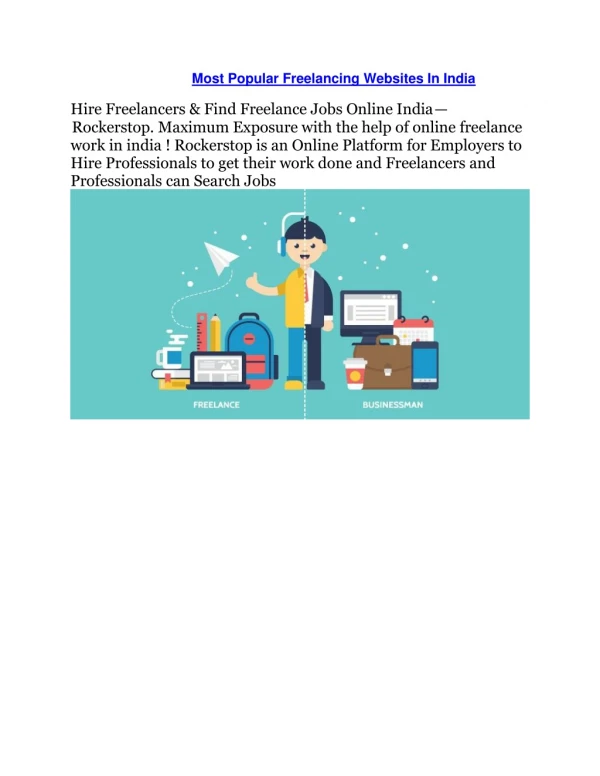 Most Popular Freelancing Websites In India