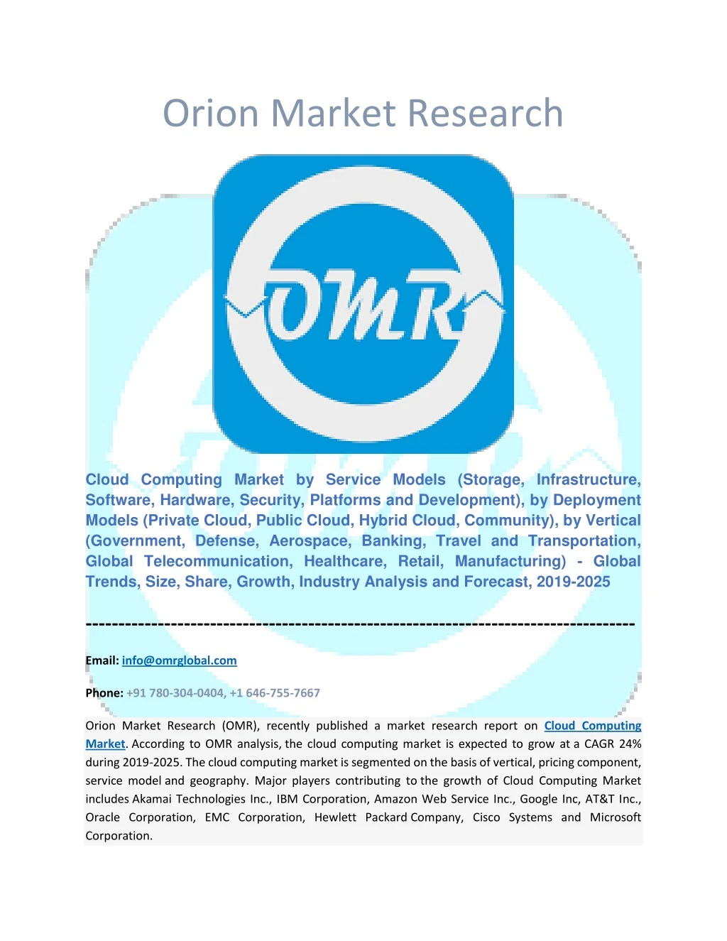 orion market research