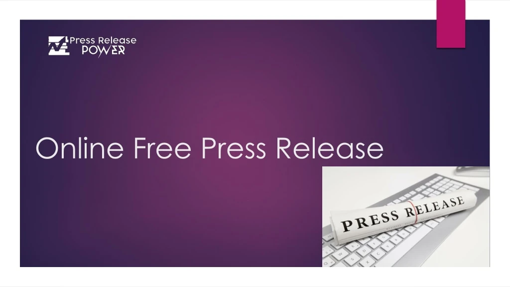 online free press release