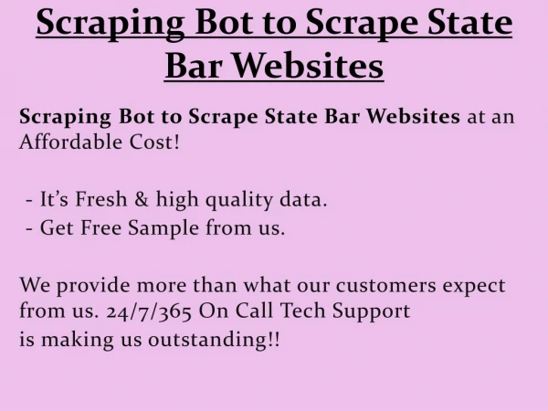 Scraping Bot to Scrape State Bar Websites