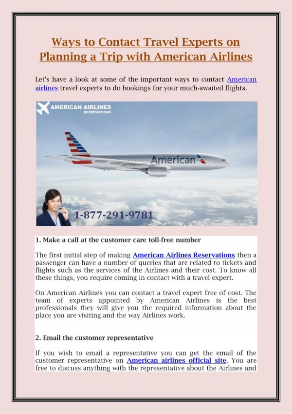 what is trip contact on american airlines