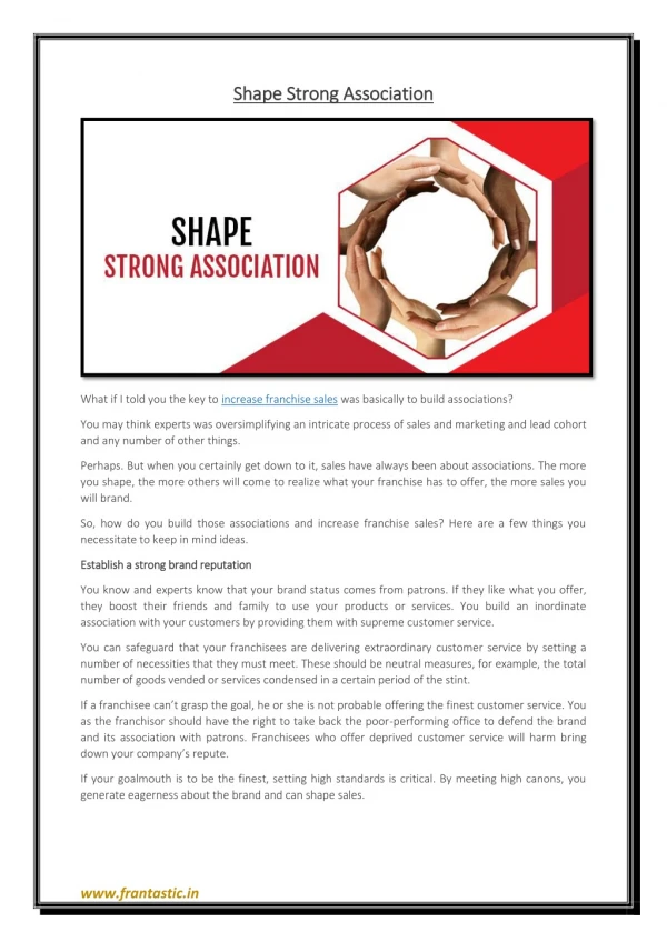 Shape Strong Association