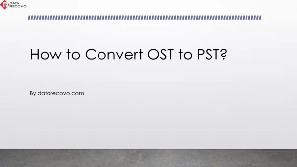 How to convert ost to pst?