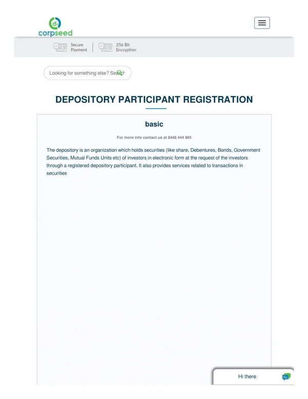 Functions of Depository Depository Participant Registration