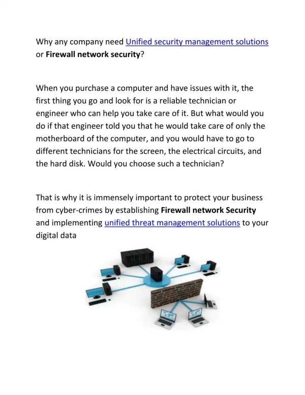 Firewall Network Security | Unified Threat Management Solutions Dubai- ITAMC