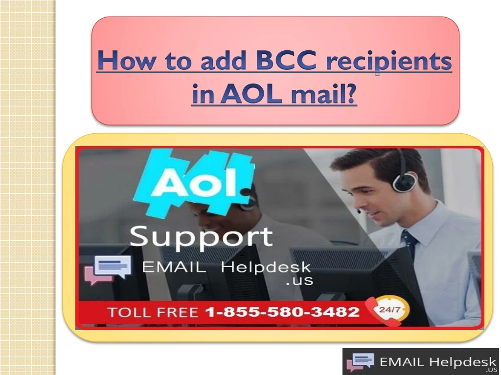 how to add bcc recipients in aol mail