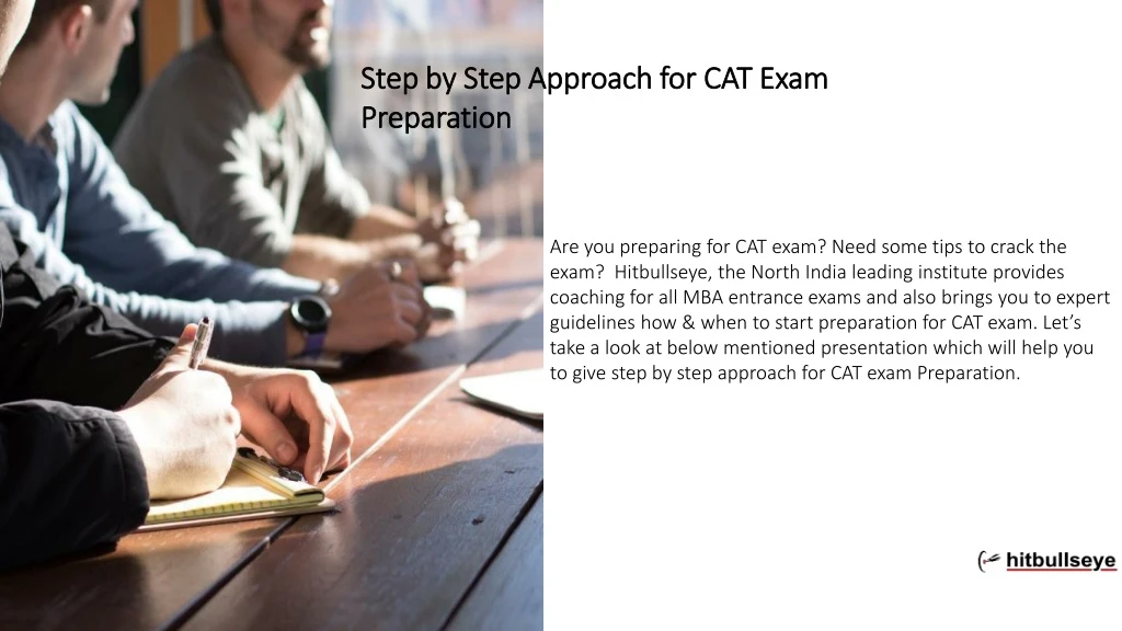 step by step approach for cat exam preparation