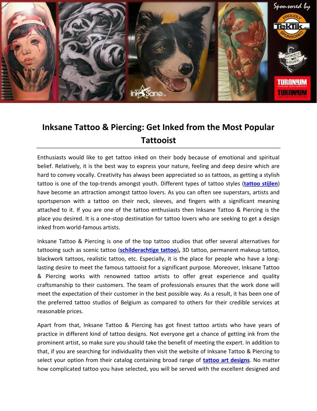 inksane tattoo piercing get inked from the most