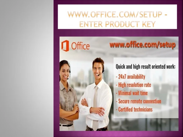 www office com setup enter product key