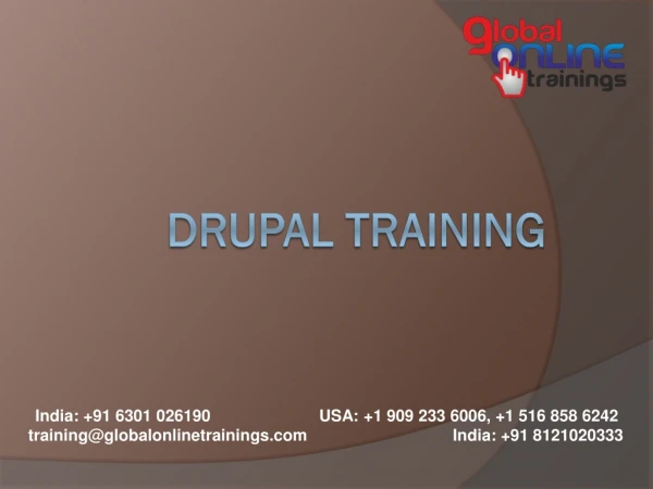 Drupal Training | Drupal 8 Online Training - Global Trainings