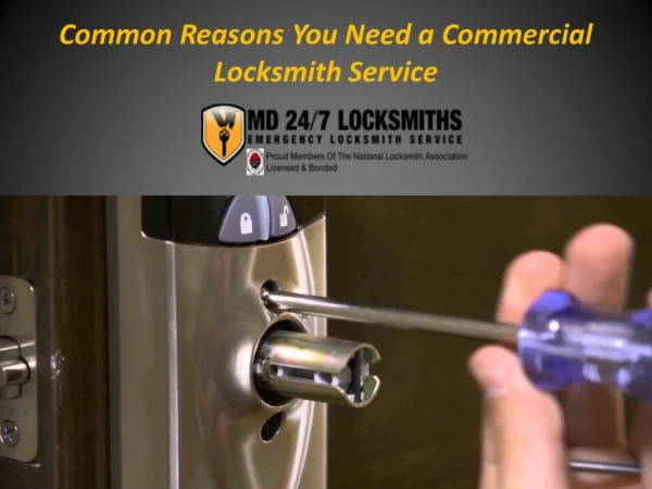 Professional Commercial Locksmith Service in Baltimore