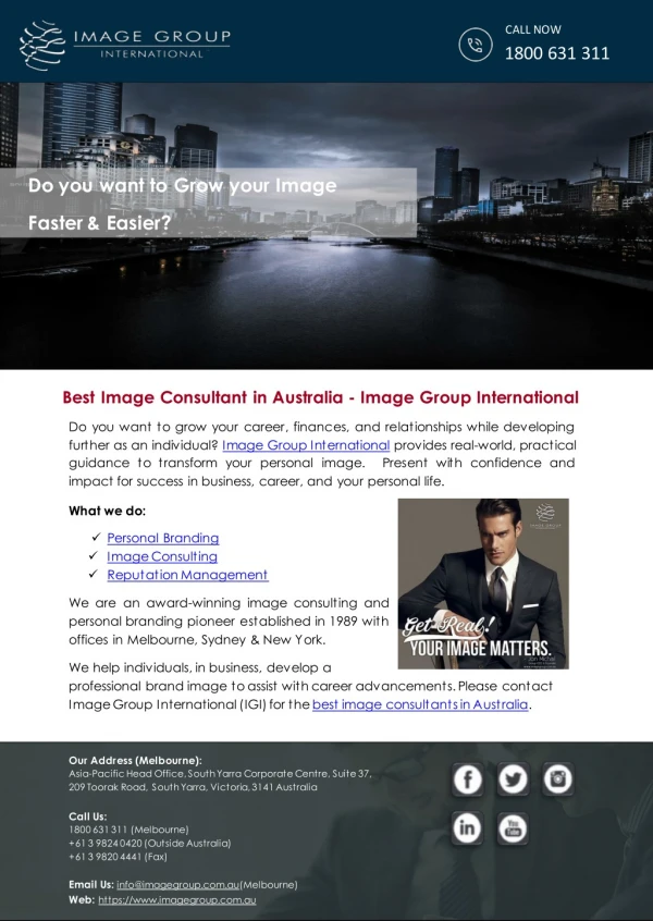Best Image Consultant in Australia - Image Group International