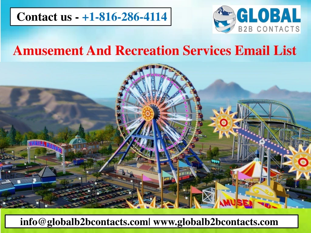 amusement and recreation services email list