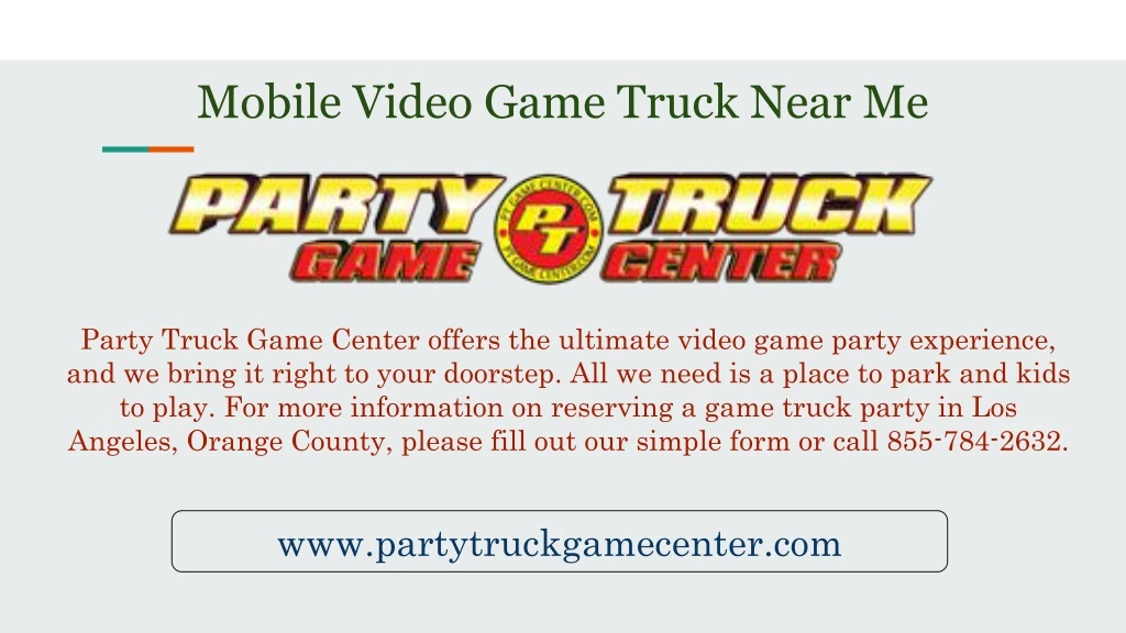 mobile video game truck near me