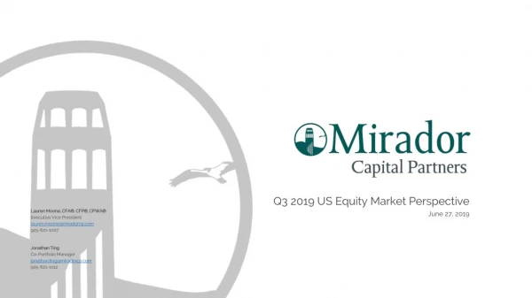 Q3 2019 Mirador U.S. Equity Market Perspective