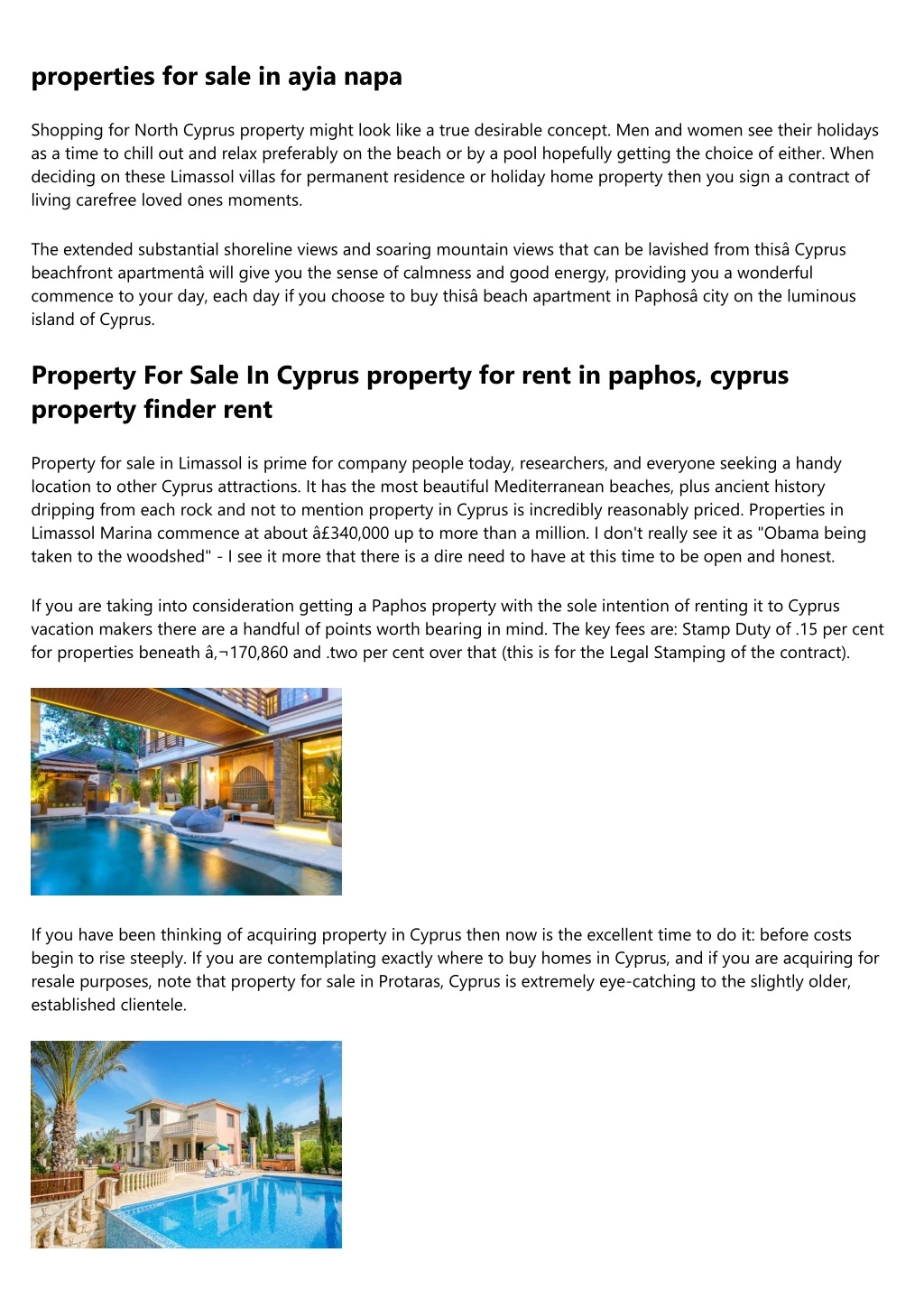 properties for sale in ayia napa