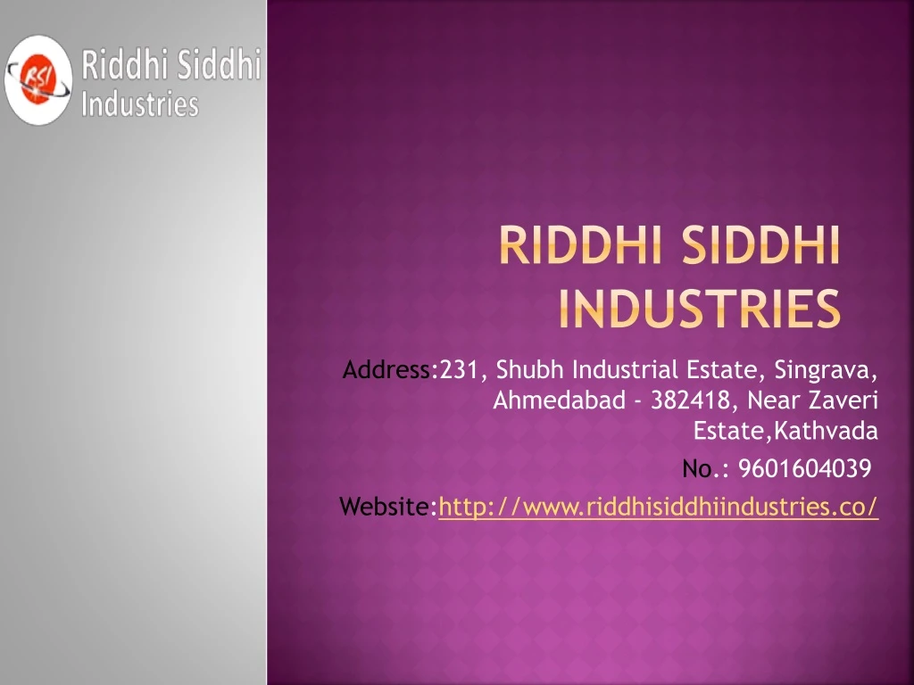 riddhi siddhi industries