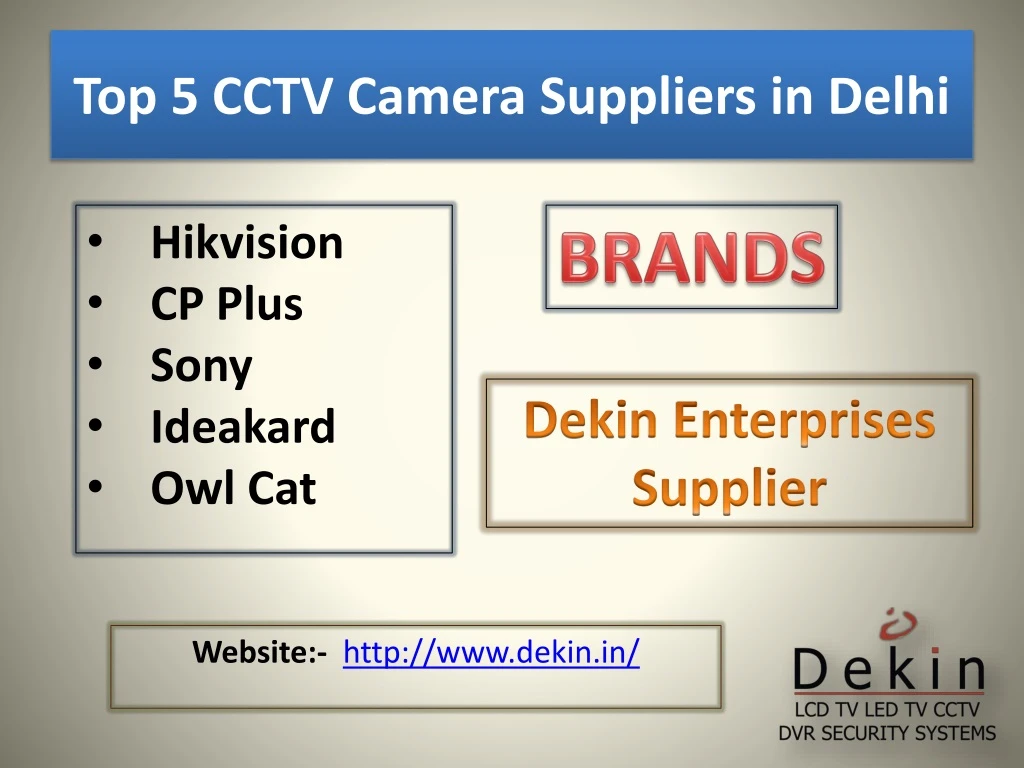 top 5 cctv camera suppliers in delhi