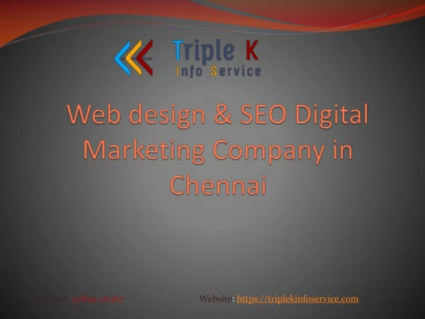 Web design & SEO Digital Marketing Company in Chennai
