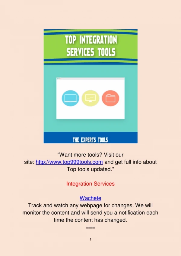 Top Integration Services tools