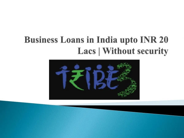 Small Business Loans in India