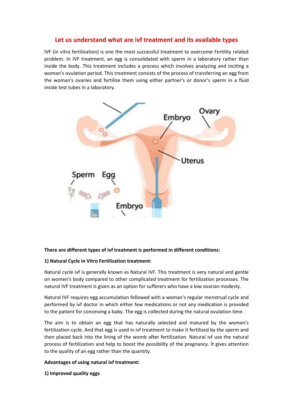 let us understand what are ivf treatment