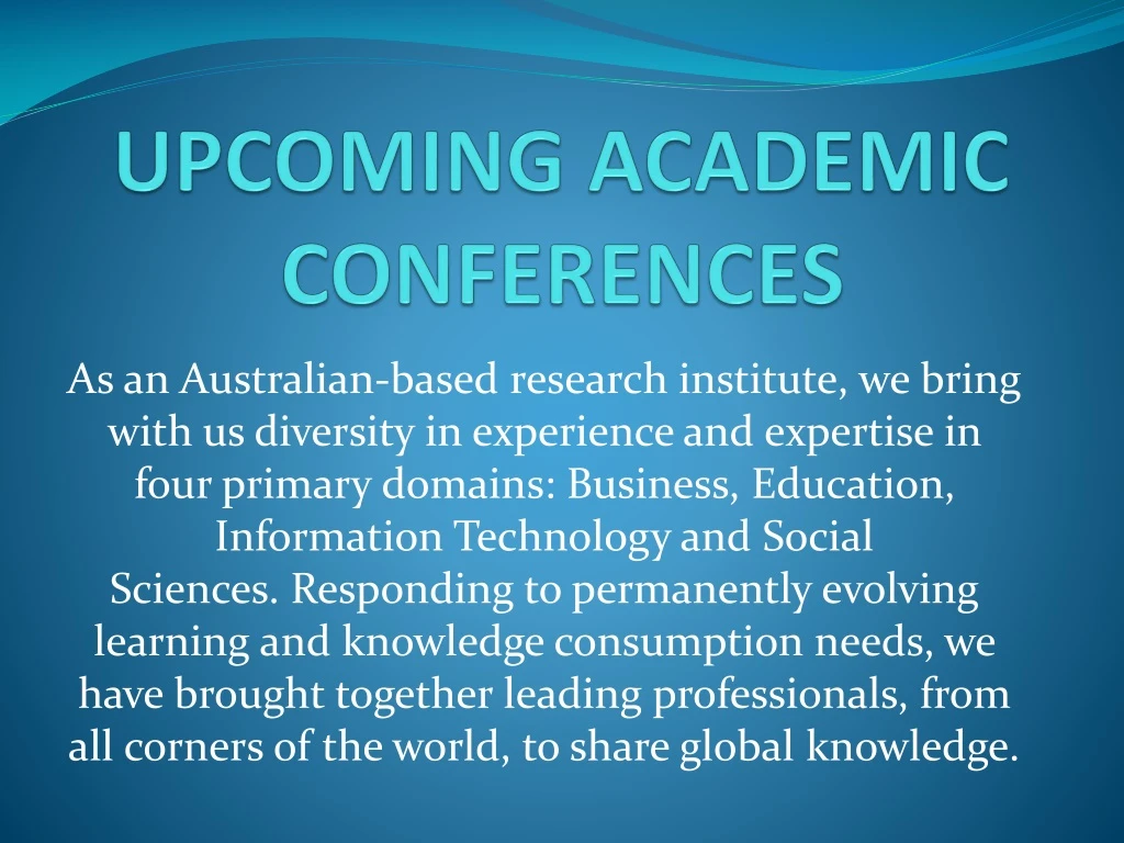 upcoming academic conferences