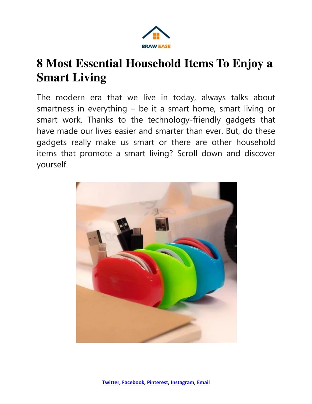 8 most essential household items to enjoy a smart